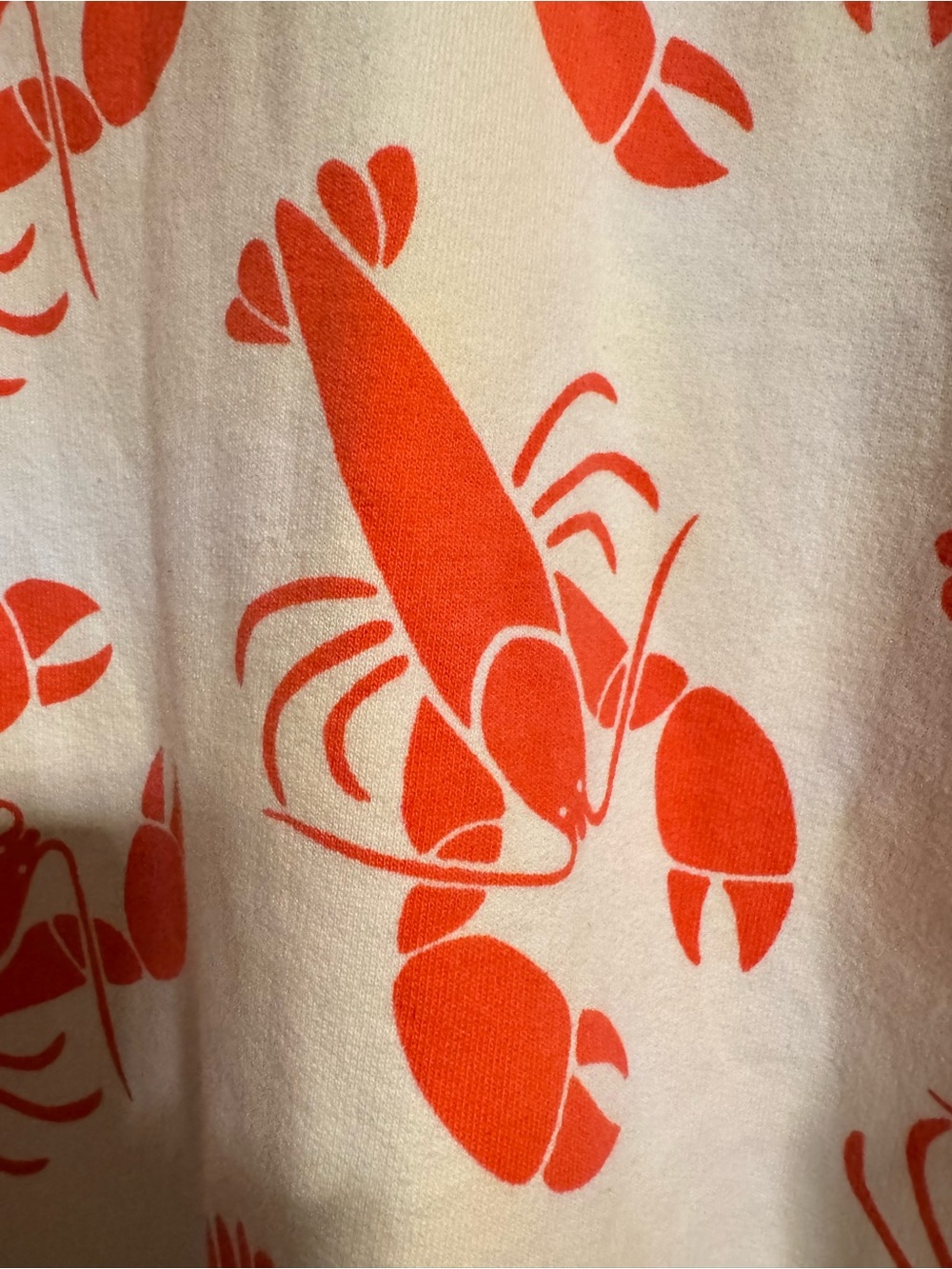 Boden Women's Off White Ref Lobster Print Sweatshirt. Size Large - Picture 6 of 15